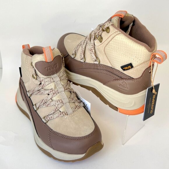 Teva Auroris Boots Waterproof Ankle High Boots Tan Brown Women Size 7 - Picture 1 of 8